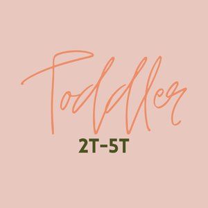 Toddler clothing sizes 2T through 5T.